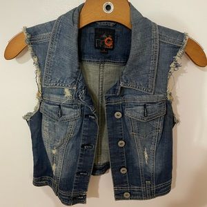 G by Guess Cropped Denim Vest